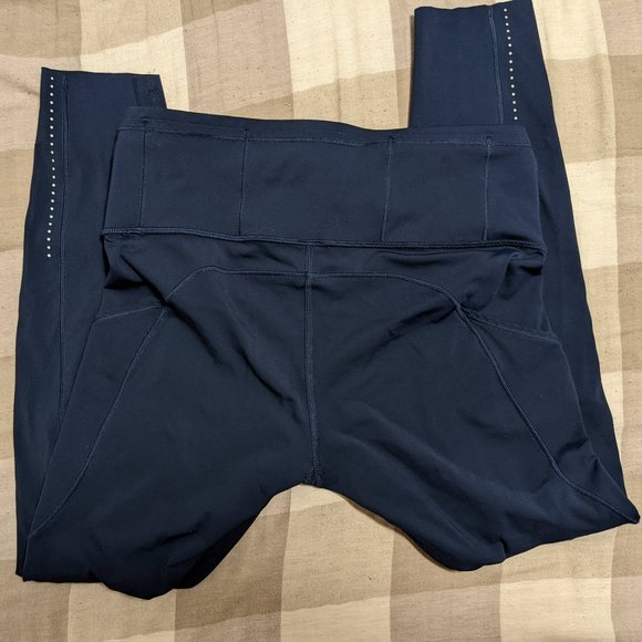 Lululemon Fast and Free Reflective Tight 25" - True Navy Size 8 - Picture 3 of 9